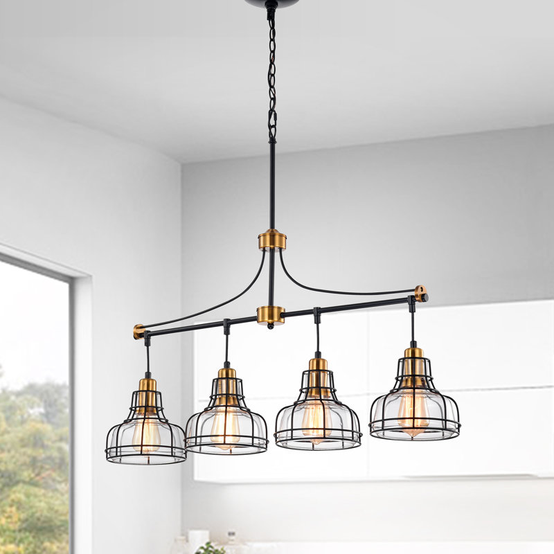 Williston Doland 4 Light Kitchen Island Linear Pendant